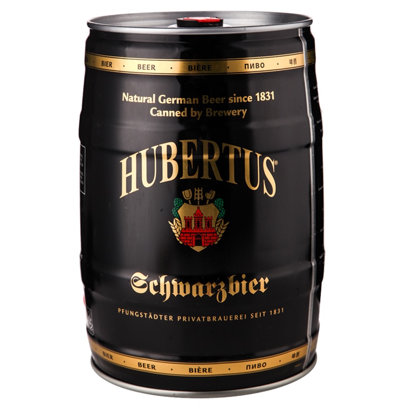 德国进口 狩猎神(hubertus)黑啤酒5l桶装 精酿醇香 焦香浓郁